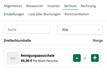Reiter Services mit buchbaren Dienstleistungen