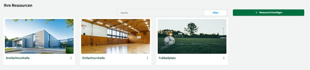 Ressourcen-Übersicht mit Bildern