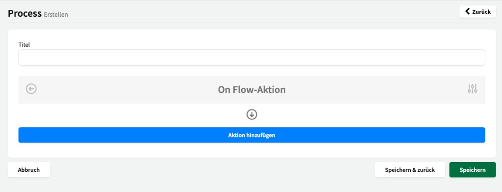 Neuen Freigabeprozess erstellen mit Titel und On Flow-Aktion