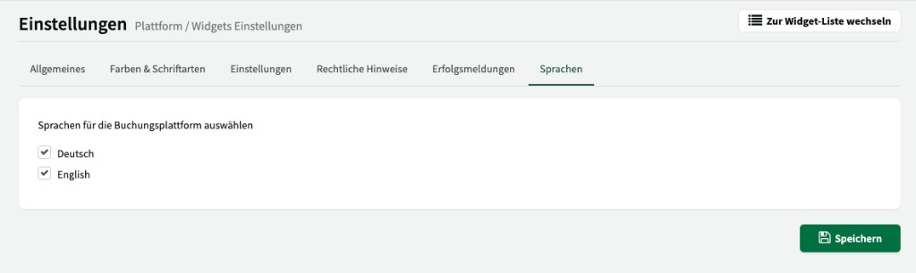 Reiter Sprachen mit Sprachauswahl Deutsch und English