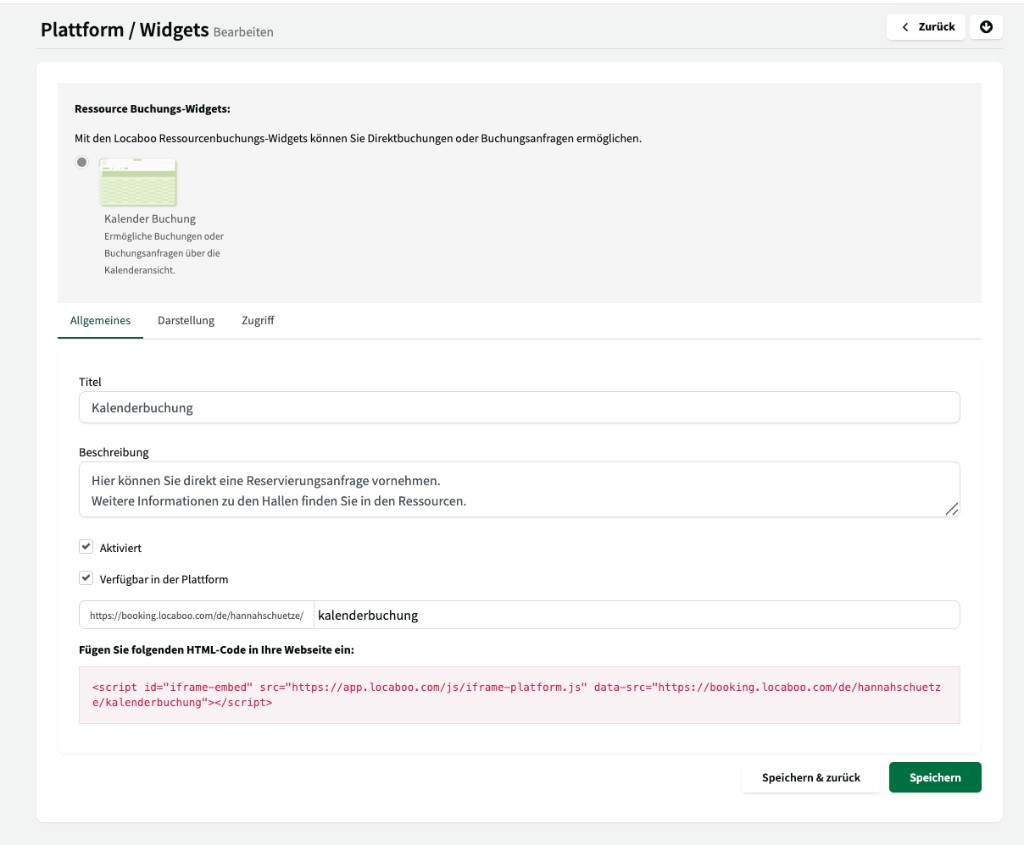 Widget – Reiter Allgemeines