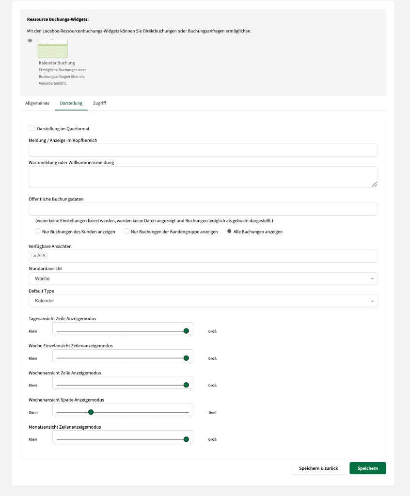 Widget – Reiter Darstellung